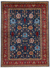 9x12 Navy and Red Anatolian Traditional Rug