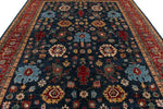 9x12 Navy and Red Anatolian Traditional Rug