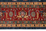 9x12 Navy and Red Anatolian Traditional Rug