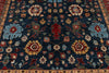 9x12 Navy and Red Anatolian Traditional Rug