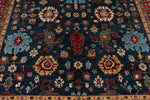 9x12 Navy and Red Anatolian Traditional Rug