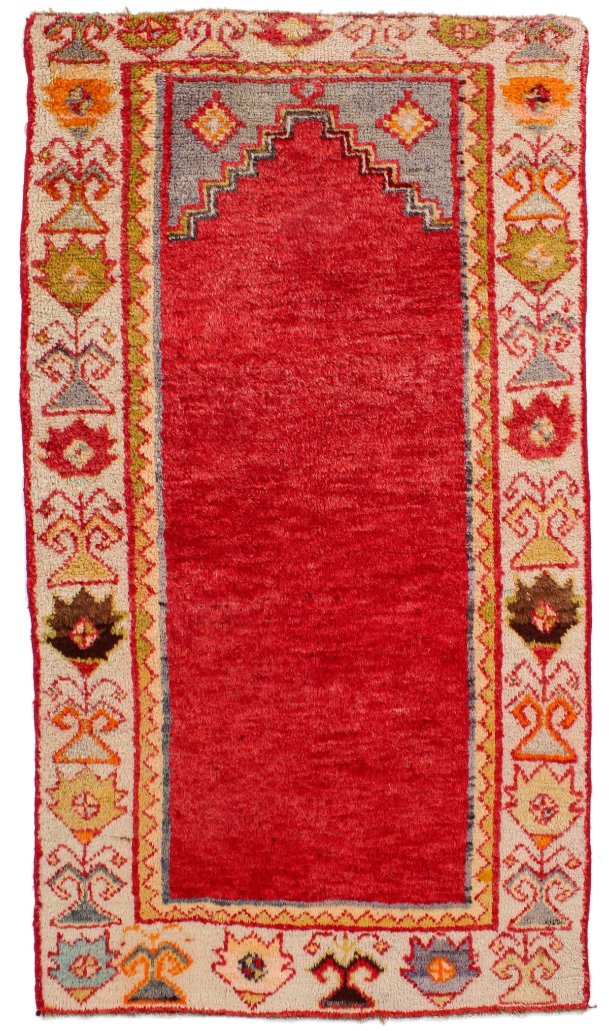 2x4 Red and Gold Turkish Tribal Rug