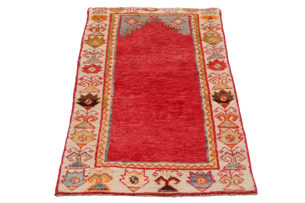 2x4 Red and Gold Turkish Tribal Rug