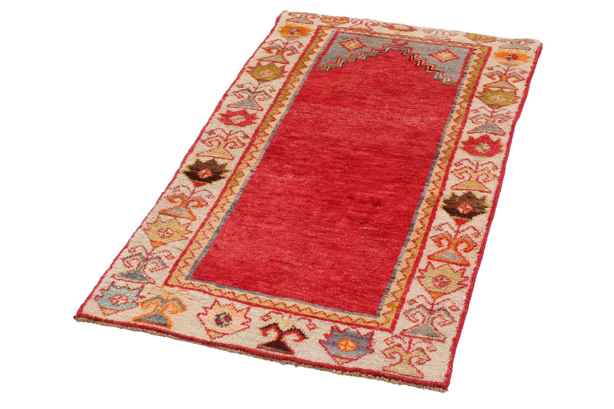 2x4 Red and Gold Turkish Tribal Rug