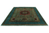 8x10 Green and Turquoıse Turkish Tribal Rug