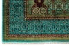 8x10 Green and Turquoıse Turkish Tribal Rug