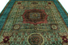 8x10 Green and Turquoıse Turkish Tribal Rug