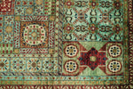 8x10 Green and Turquoıse Turkish Tribal Rug