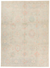 10x14 Ivory and Beige Turkish Oushak Rug