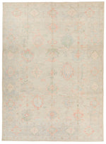 10x14 Ivory and Beige Turkish Oushak Rug