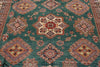 9x12 Green and Ivory Kazak Tribal Rug