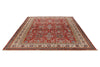 8x10 Red and Ivory Kazak Tribal Rug