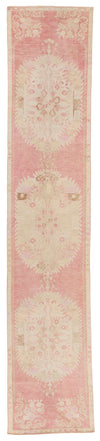 3x13 Pink and Beige Anatolian Turkish Tribal Runner