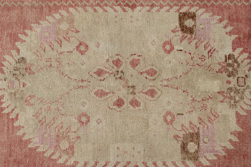 3x13 Pink and Beige Anatolian Turkish Tribal Runner