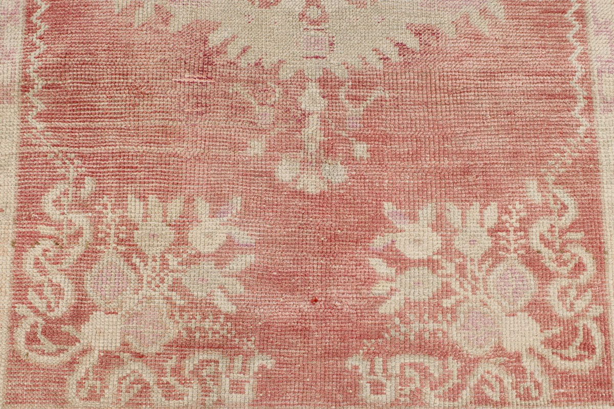 3x13 Pink and Beige Anatolian Turkish Tribal Runner
