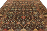 9x12 Brown and Multicolor Turkish Tribal Rug