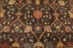 9x12 Brown and Multicolor Turkish Tribal Rug