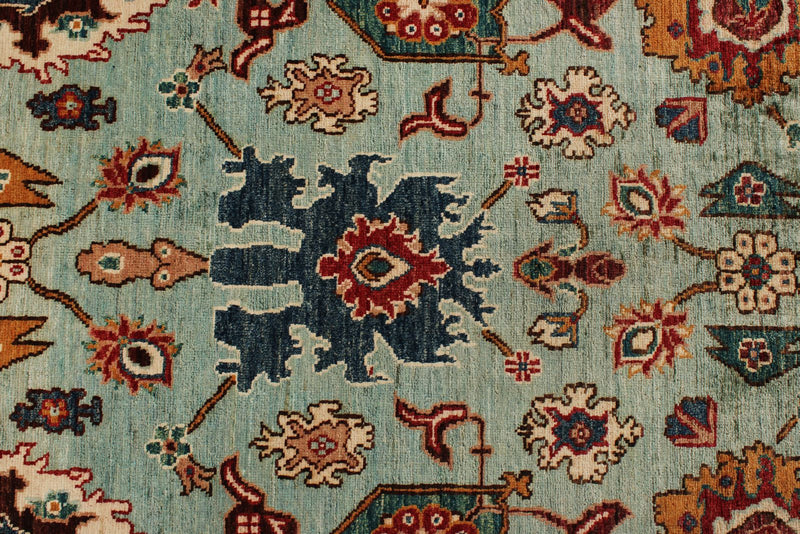 9x12 Blue and Red Anatolian Persian Rug