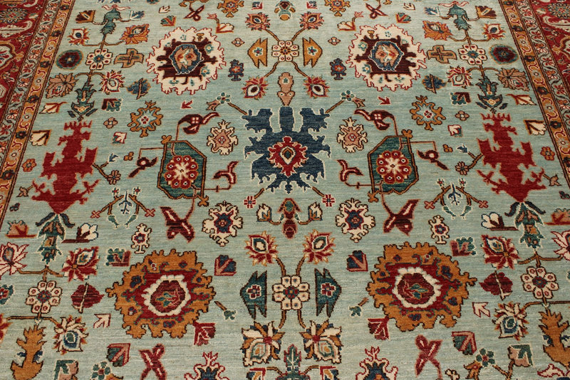 9x12 Blue and Red Anatolian Persian Rug