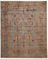 8x10 Light Brown and Multicolor Turkish Tribal Rug