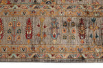 8x10 Light Brown and Multicolor Turkish Tribal Rug