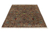 5x7 Dark Brown and Multicolor Turkish Tribal Rug