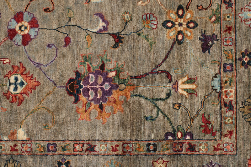 5x7 Brown and Multicolor Turkish Tribal Rug