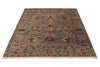 5x7 Brown and Multicolor Turkish Tribal Rug