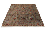 5x7 Brown and Multicolor Turkish Tribal Rug