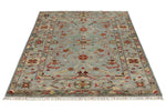 5x7 Gray and Multicolor Turkish Tribal Rug