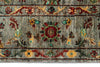 5x7 Gray and Multicolor Turkish Tribal Rug