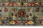 5x7 Gray and Multicolor Turkish Tribal Rug