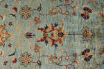 5x7 Light Blue and Multicolor Turkish Tribal Rug