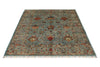 5x7 Light Blue and Multicolor Turkish Tribal Rug