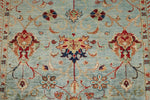 5x7 Light Blue and Multicolor Turkish Tribal Rug