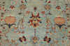 5x7 Light Blue and Multicolor Turkish Tribal Rug