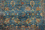 5x7 Navy and Multicolor Turkish Tribal Rug