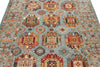 5x7 Light Blue and Multicolor Turkish Tribal Rug