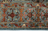 5x7 Light Blue and Multicolor Turkish Tribal Rug