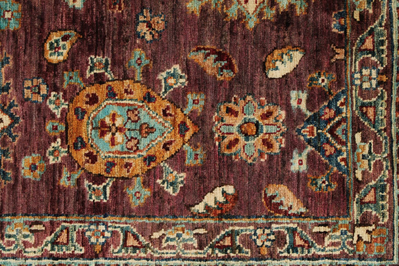 5x7 Purple and Multicolor Anatolian Traditional Rug