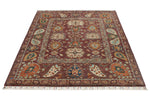 5x7 Purple and Multicolor Anatolian Traditional Rug