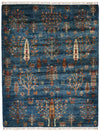 5x7 Navy and Multicolor Anatolian Traditional Rug