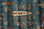 5x7 Navy and Multicolor Anatolian Traditional Rug