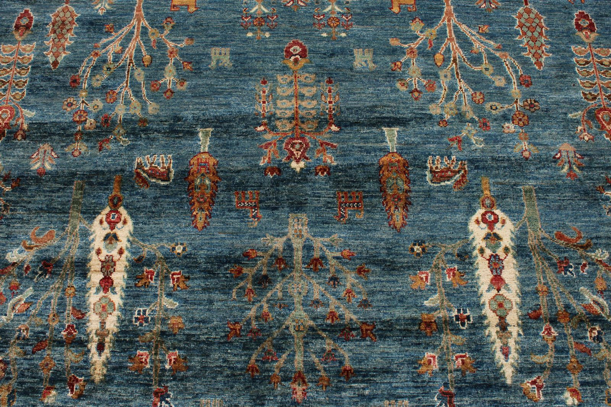 5x7 Navy and Multicolor Anatolian Traditional Rug