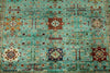 5x7 Green and Multicolor Anatolian Tribal Rug