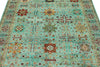 5x7 Green and Multicolor Anatolian Tribal Rug