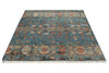 5x7 Navy and Multicolor Turkish Tribal Rug