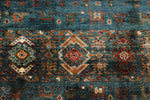 5x7 Navy and Multicolor Turkish Tribal Rug