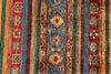 4x6 Brown and Multicolor Tribal Rug