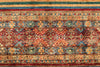 4x6 Brown and Multicolor Tribal Rug